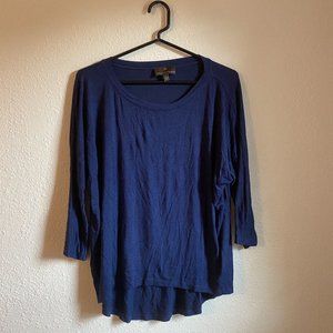 Fenn Wright Manson Blue 3/4 Sleeve Top Size L